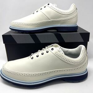 Adidas Boost MC 80 Leather Golf Shoes Men’s Off White Blue Comfort ID4749 NEW
